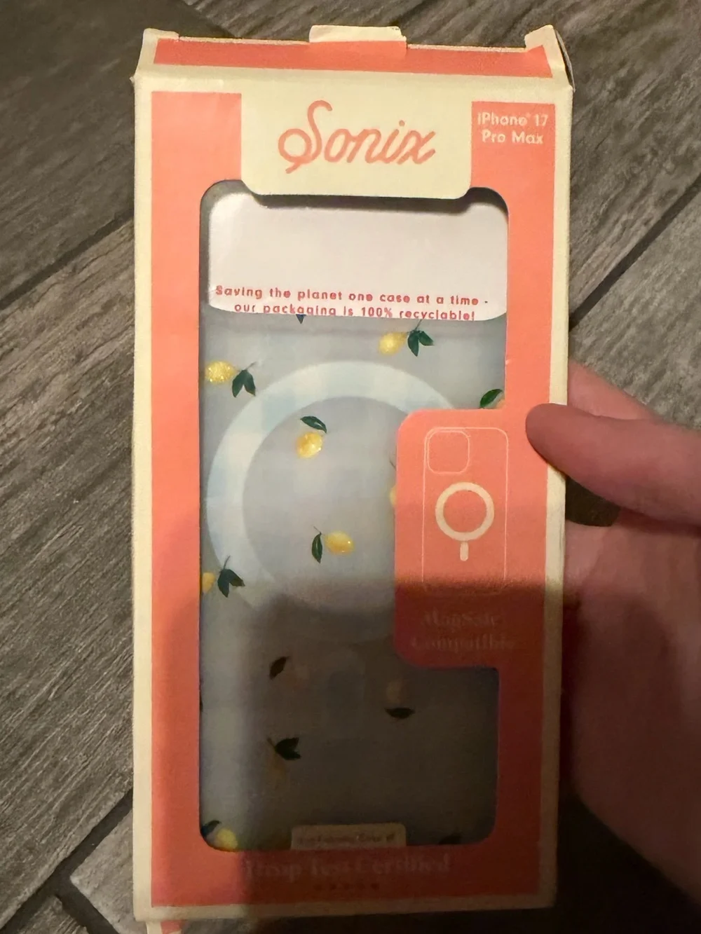 NIB Sonix Case For IPhone 17 Pro Max | Compatible With MagSafe | Lemon Gingham